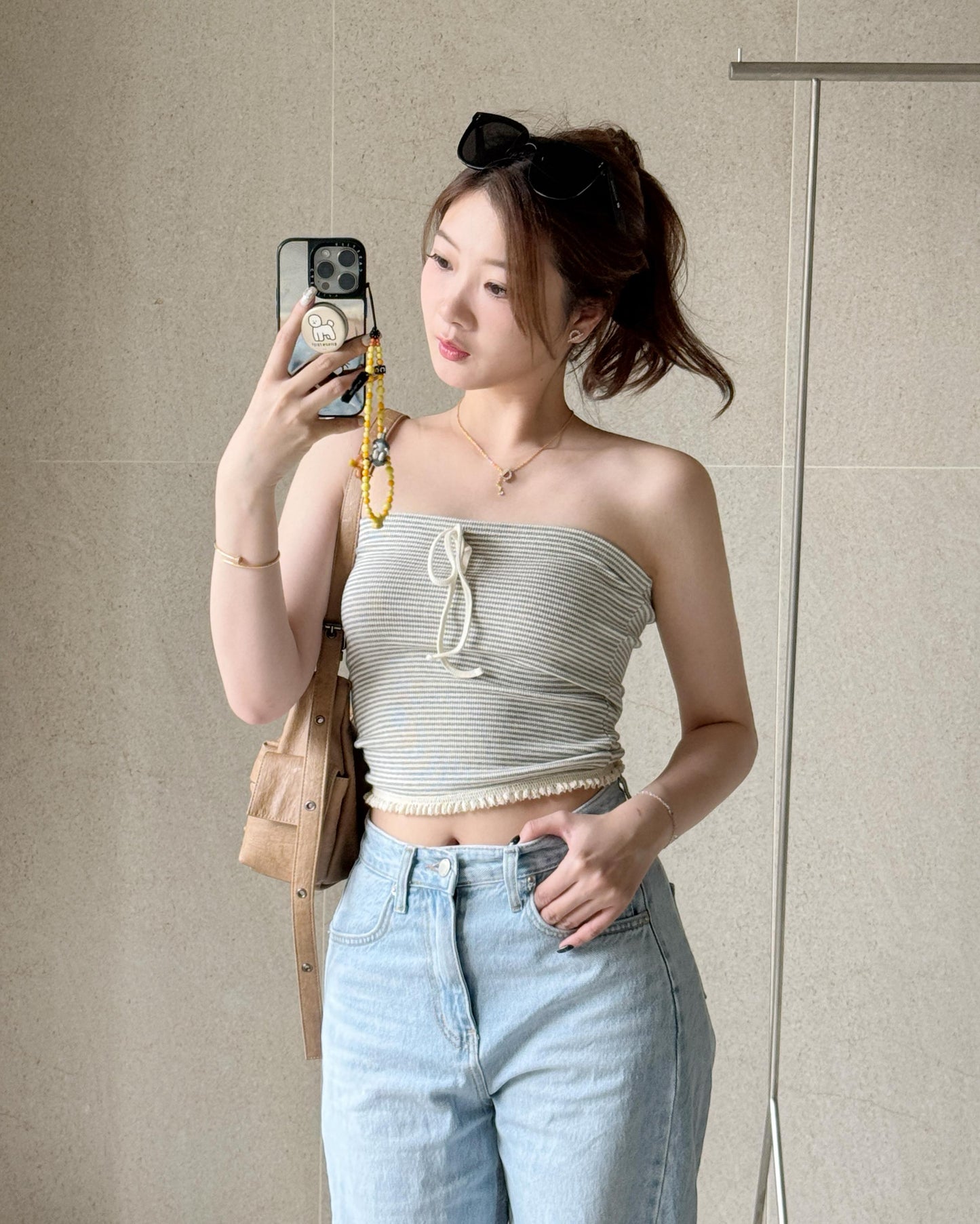 棉質橫間短版TUBE TOP