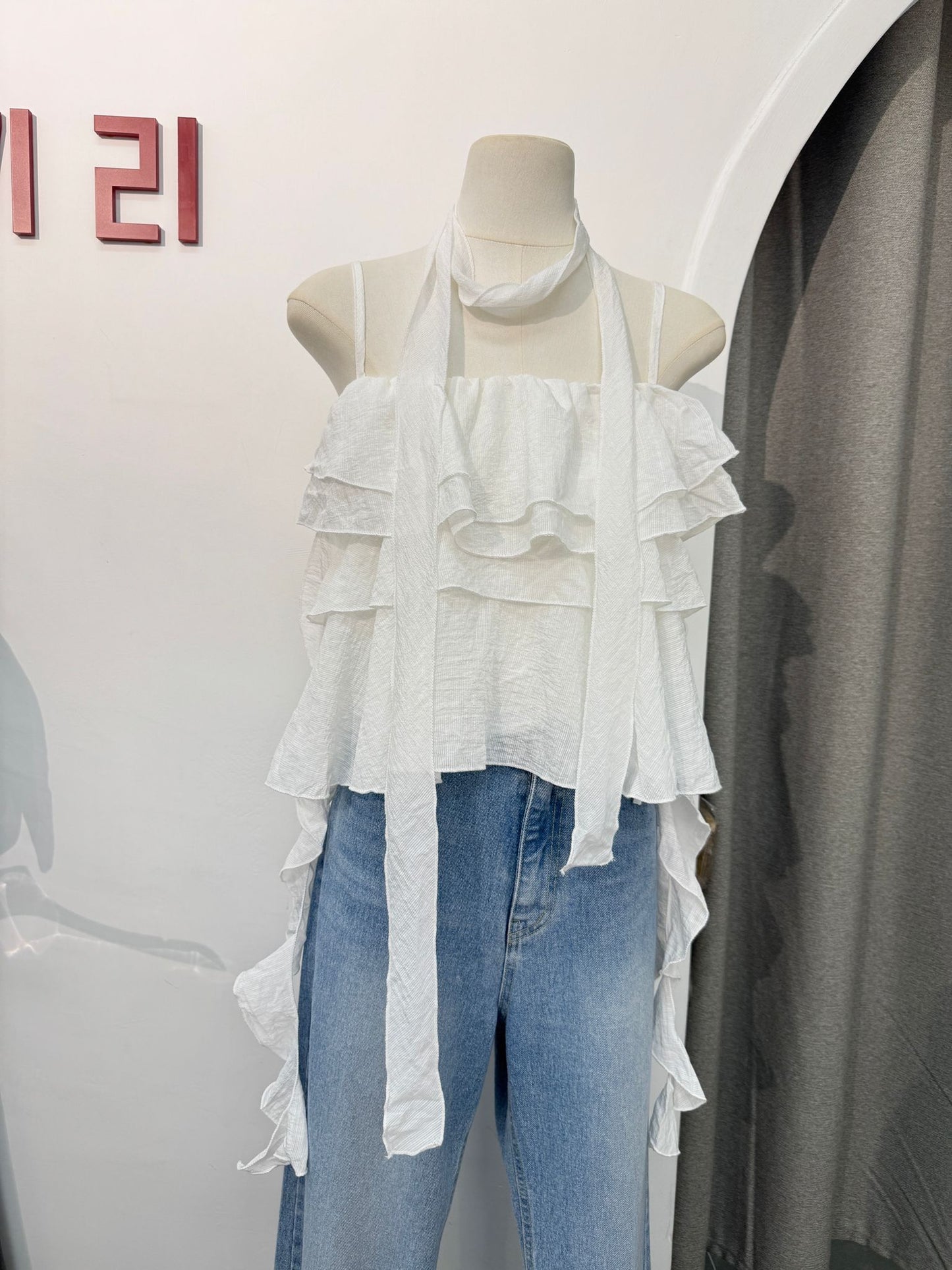 連頸帶RUFFLE 吊帶上衣