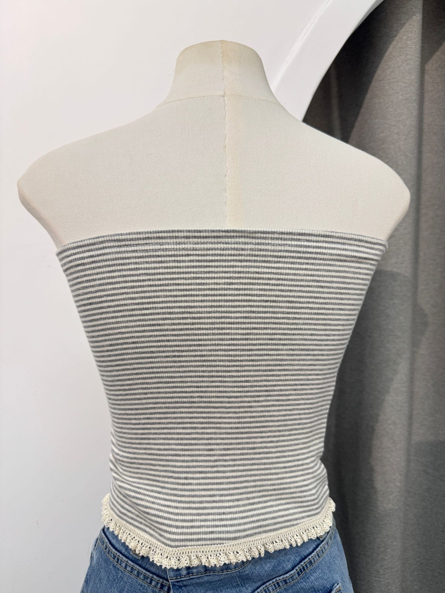 棉質橫間短版TUBE TOP