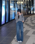 RIPPED END 闊腳牛仔褲