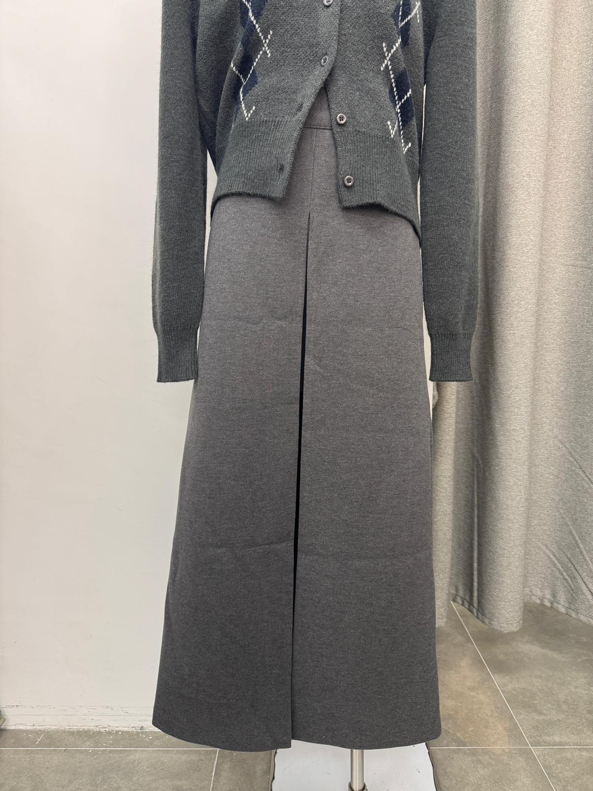 SLEEK直身開叉長裙