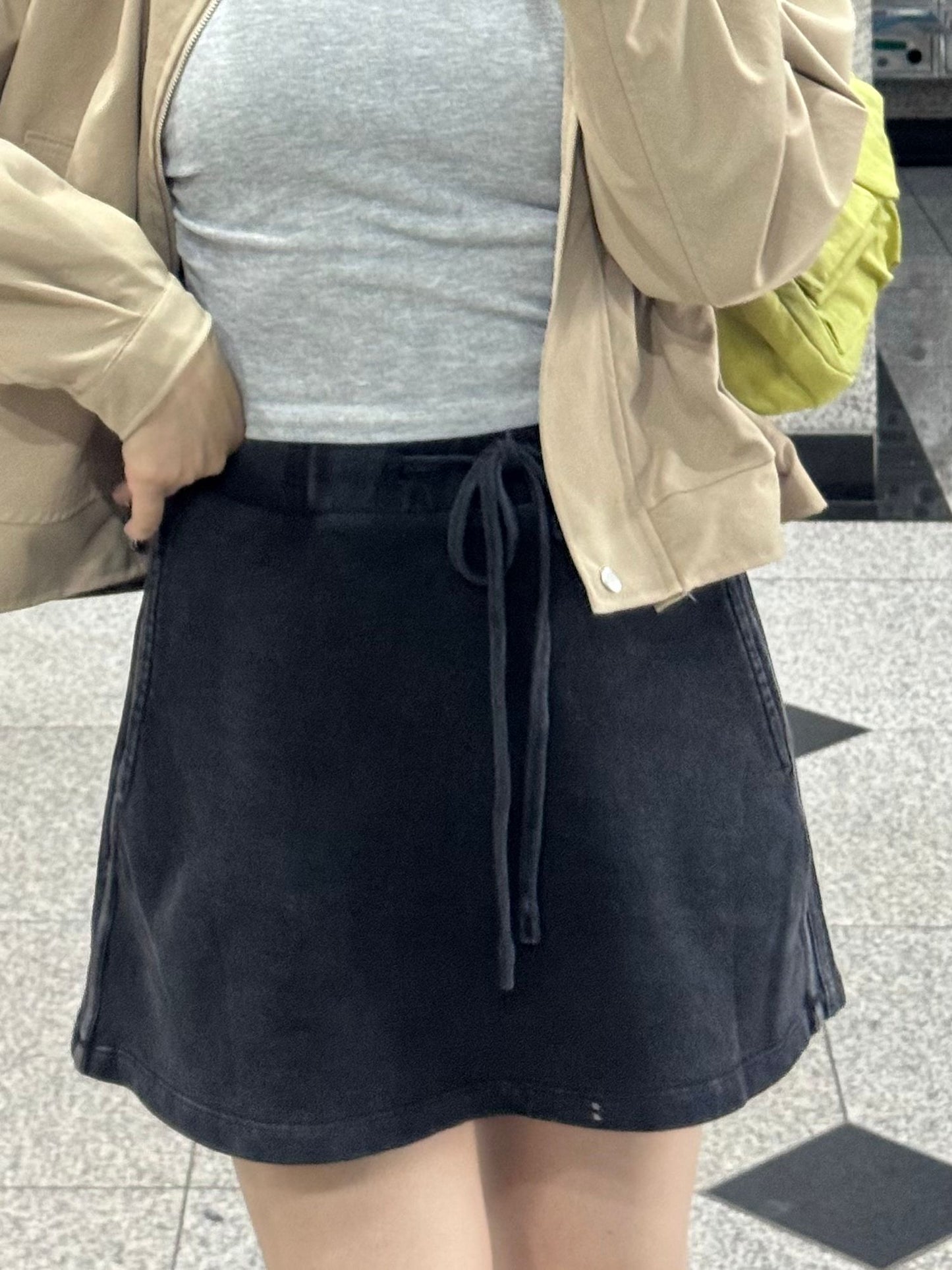 SPORTY洗水棉質裙褲