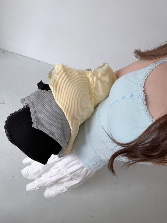 軟綿綿LACE鈕扣BRATOP