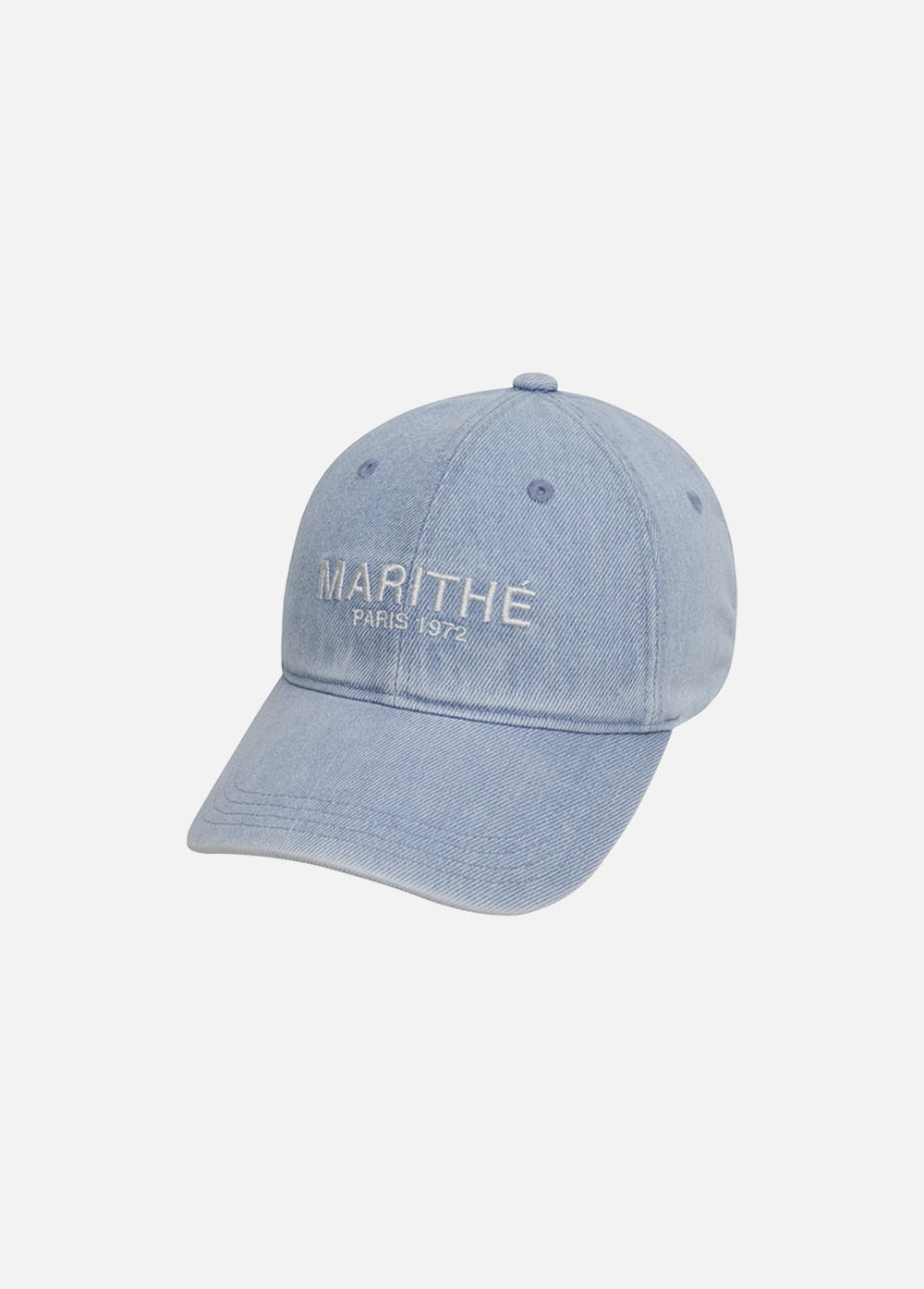 MARITHE Denim Washing Logo Ball Cap