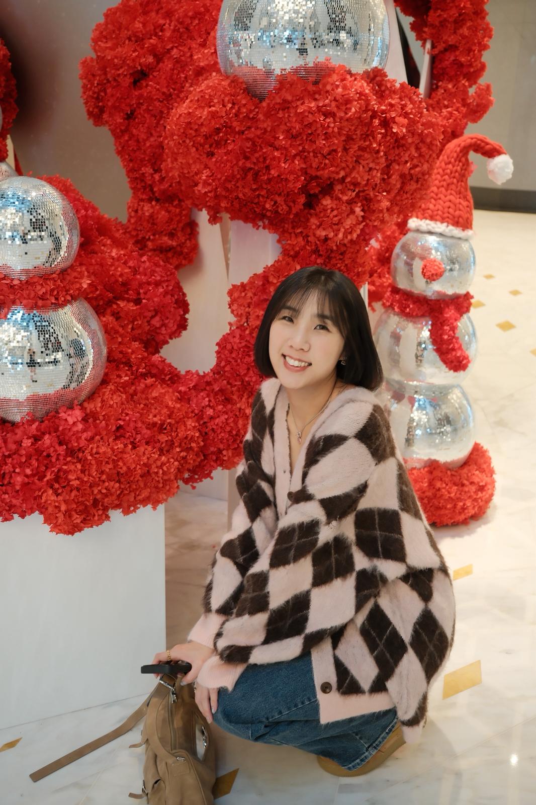 菱格毛毛開胸長版冷衫