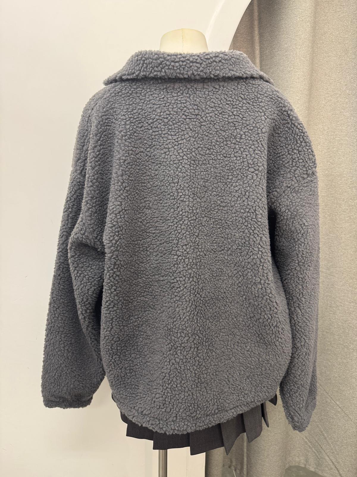 小綿羊拉鍊翻領衛衣