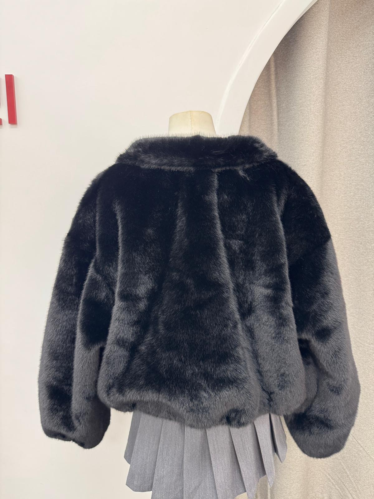 FLUFFY束繩毛毛外套