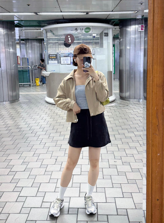 SPORTY洗水棉質裙褲