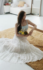 LACE圍邊飄飄長裙