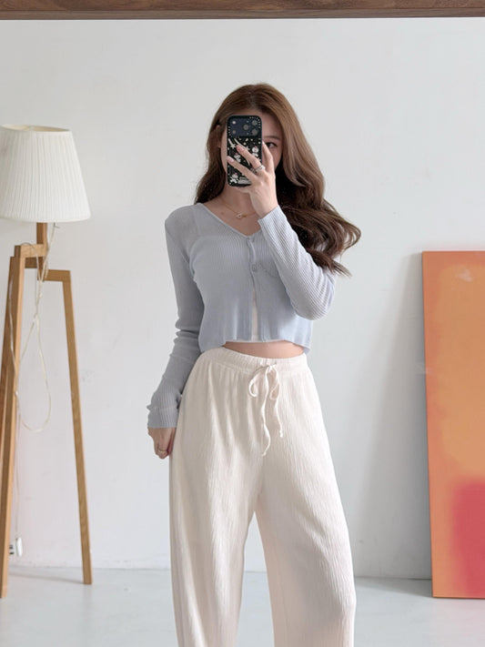 LIGHT LINEN短版針織外套