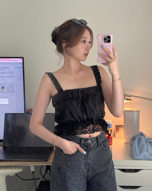 LOVELY LACE 吊帶束腰背心