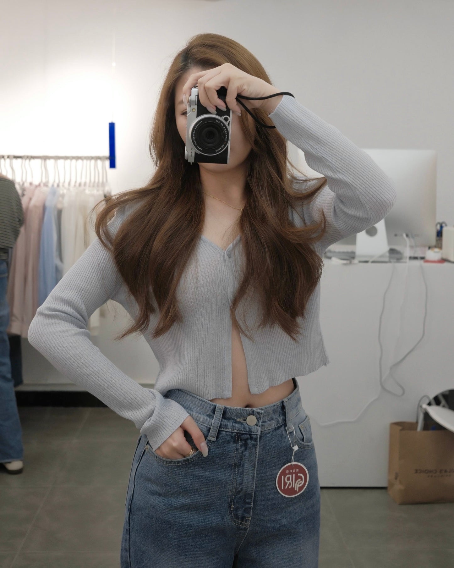 LIGHT LINEN短版針織外套