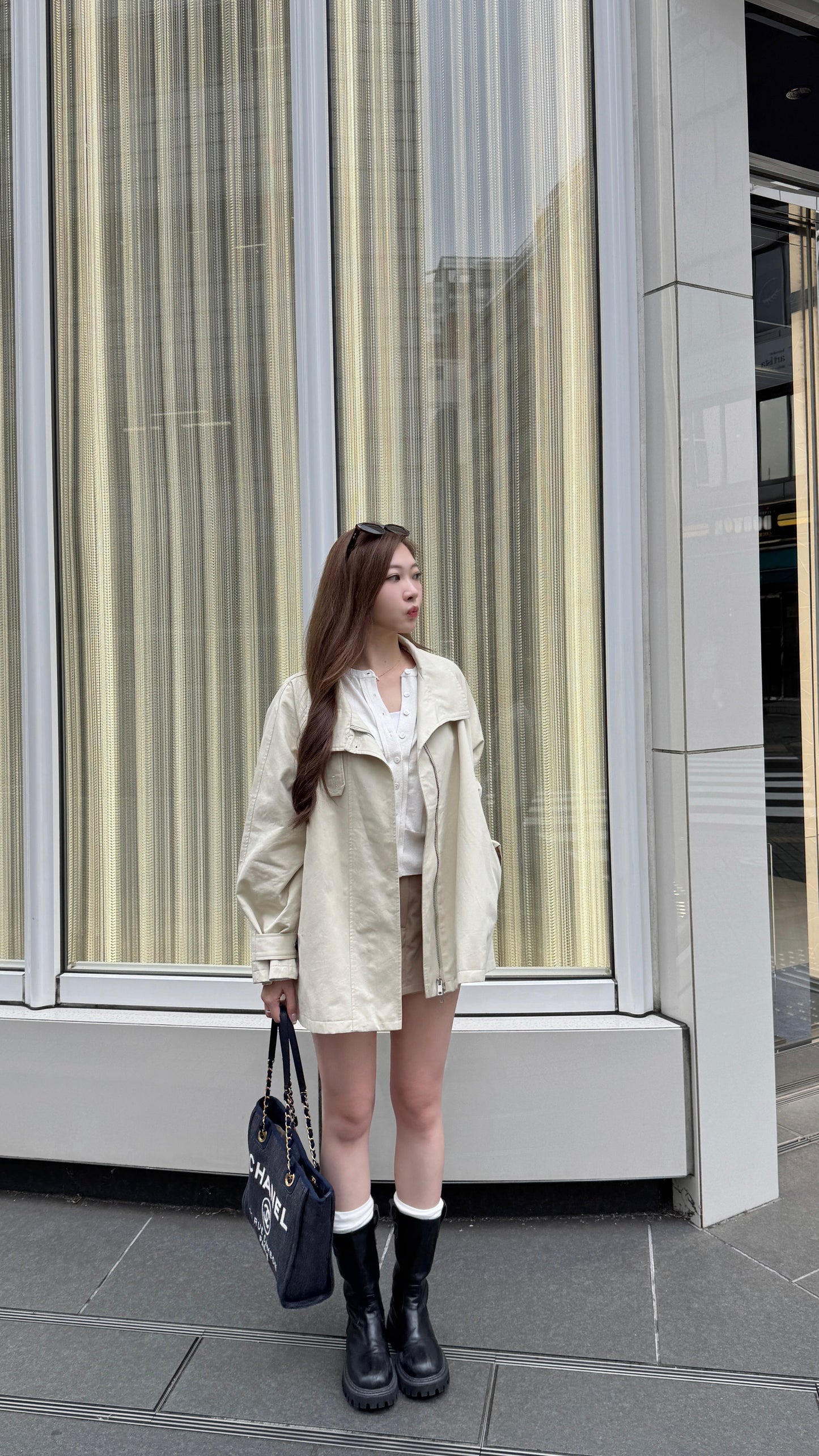 TRENCH短版斗篷外套