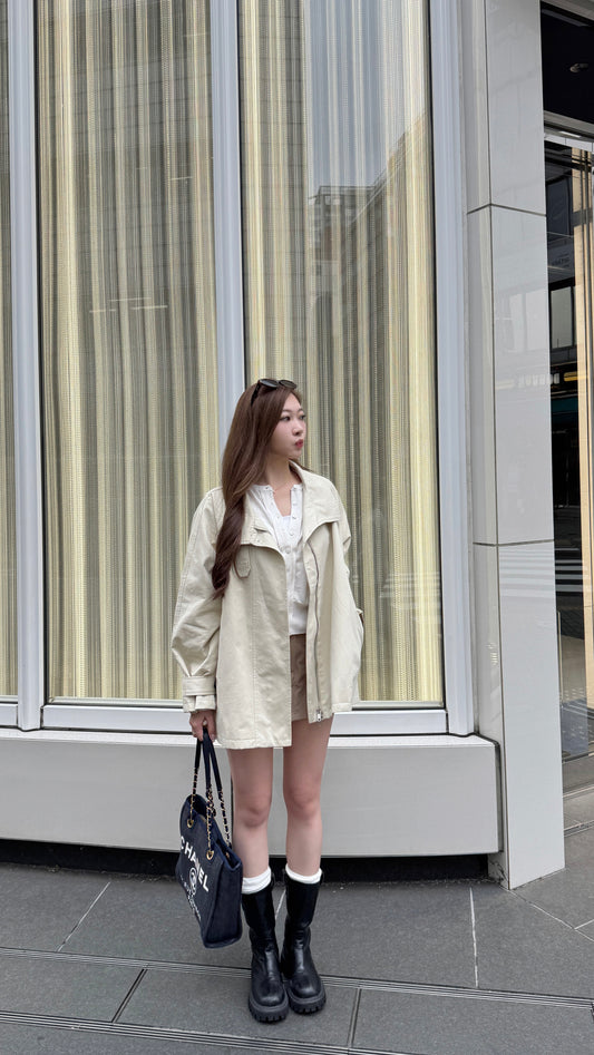 TRENCH短版斗篷外套