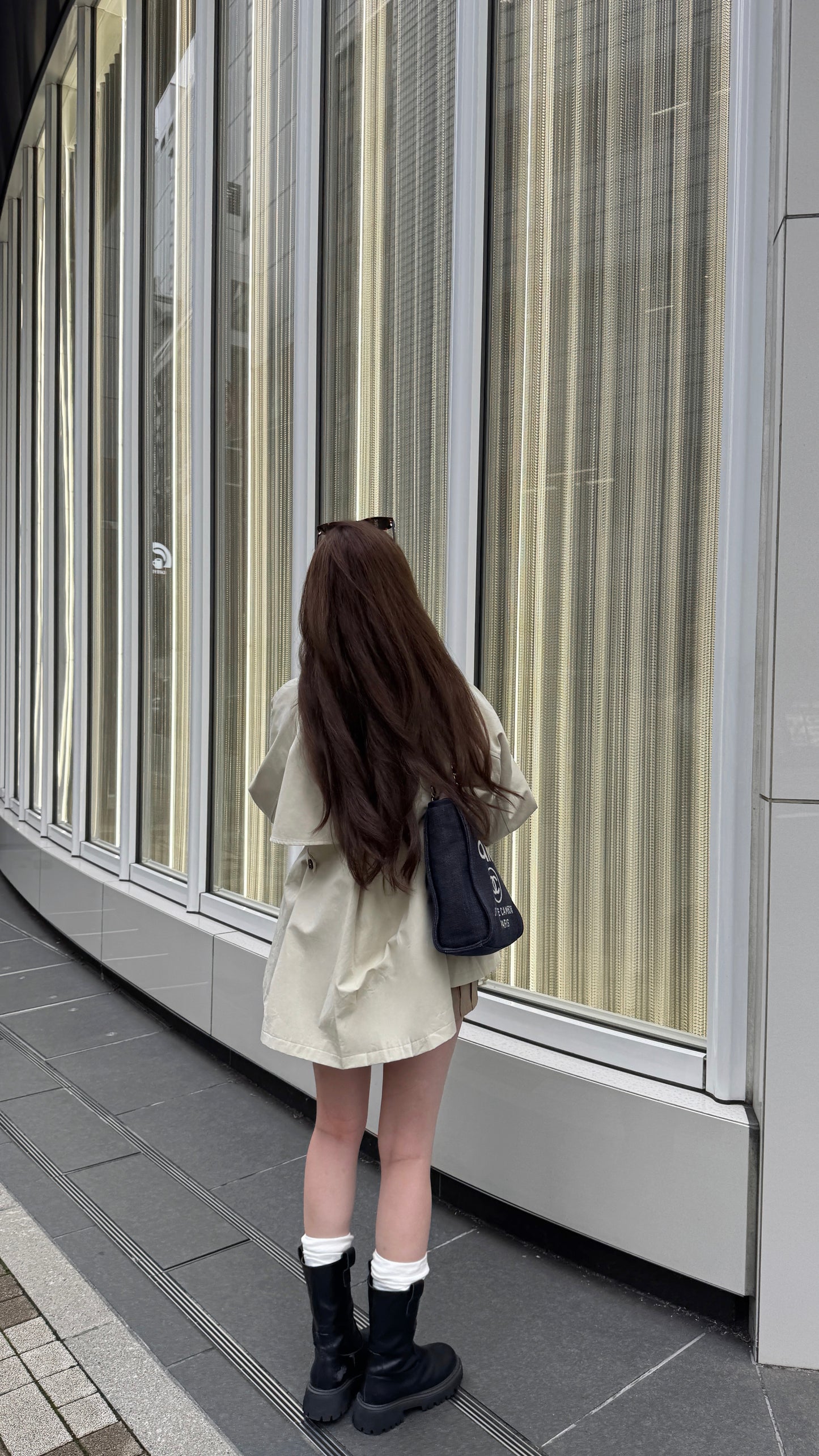 TRENCH短版斗篷外套