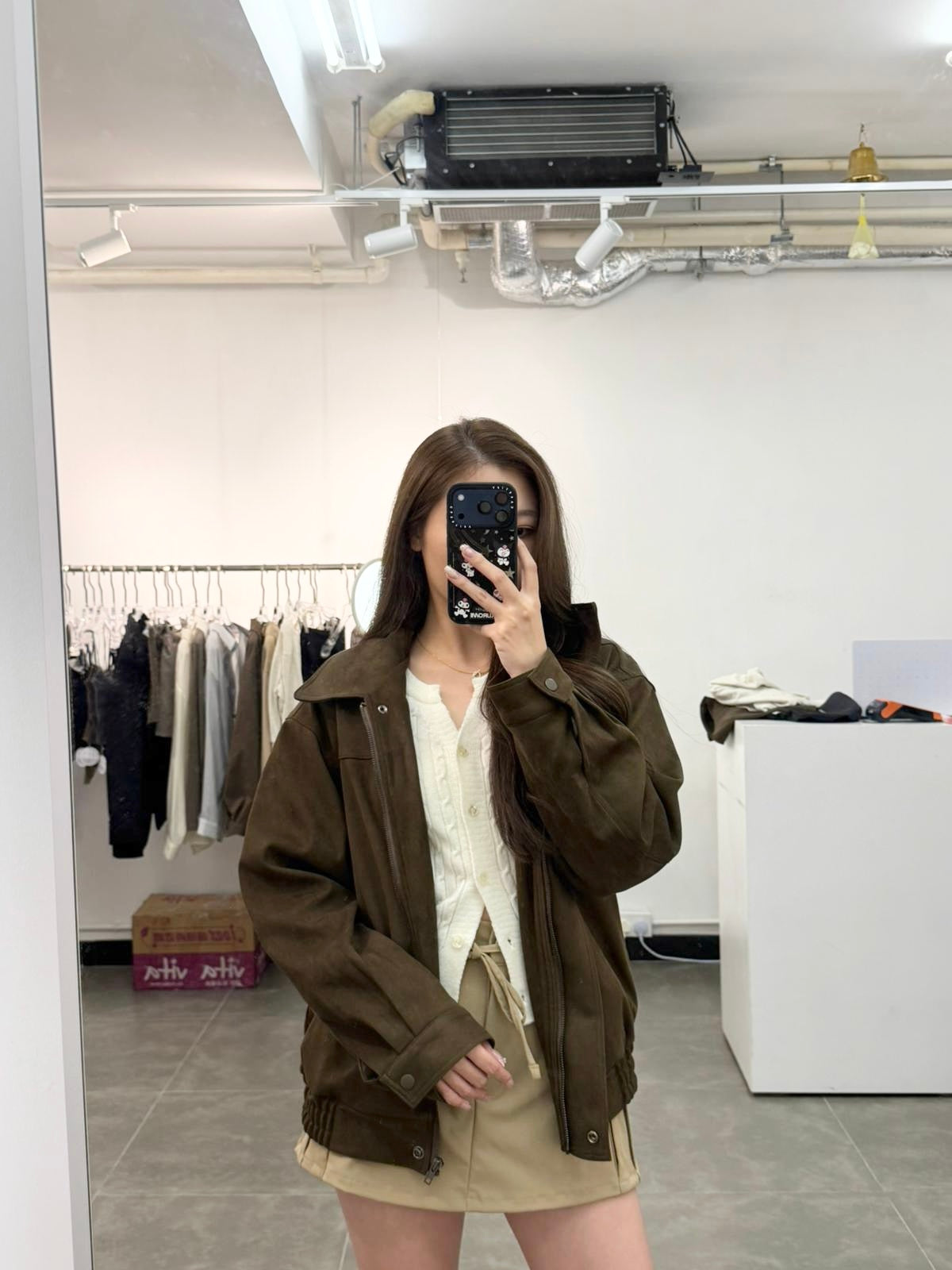 SUEDE OVERSIZE皮褸