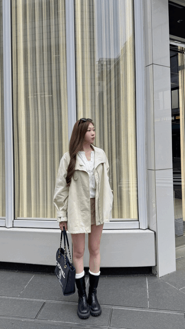 TRENCH短版斗篷外套