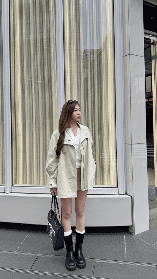 TRENCH短版斗篷外套