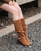 BUCKLE WRINKLE BOOTS
