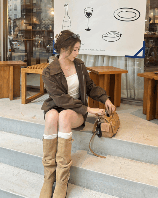 AUTUMN拉鍊短版外套