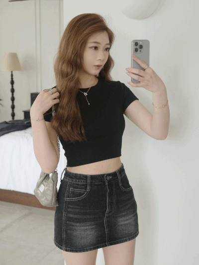 PLAIN FIT短版棉TEE