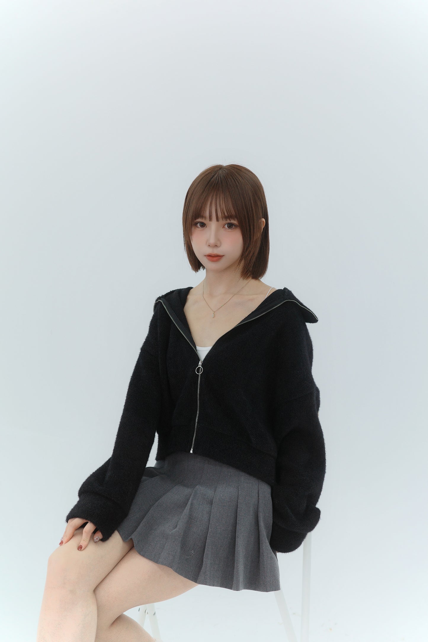 SOFT FAUX FUR ZIP-UP JACKET