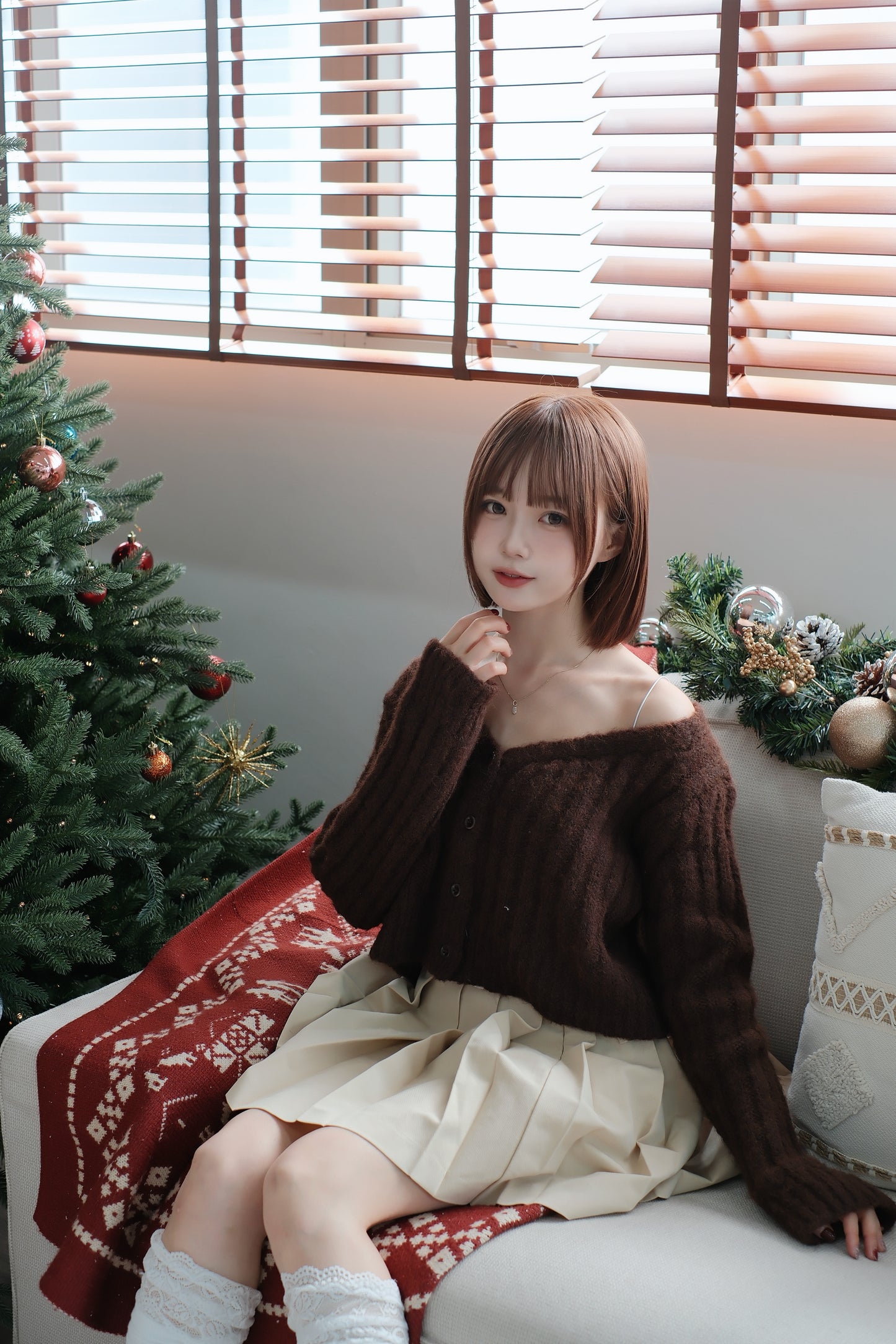 20%WOOL短版開胸上衣