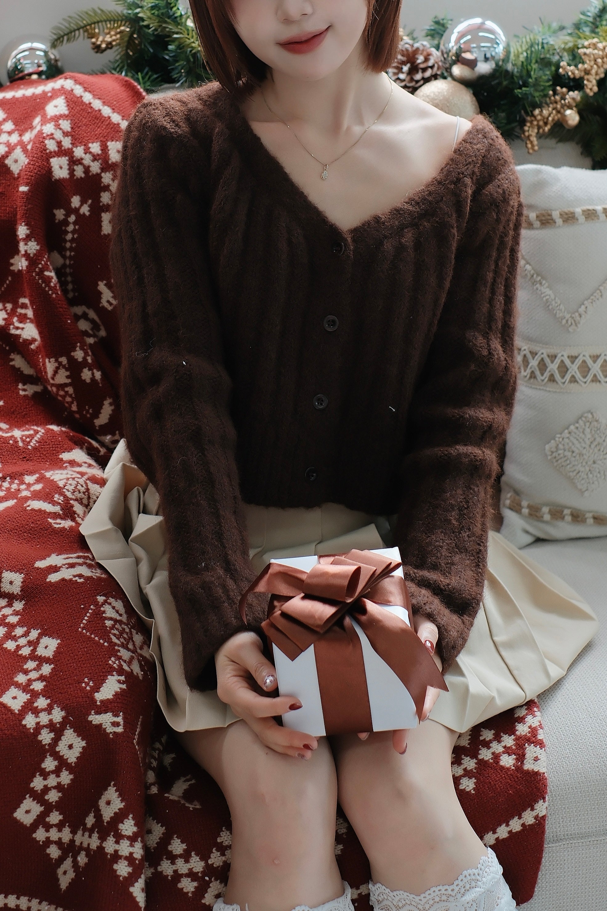 20%WOOL短版開胸上衣