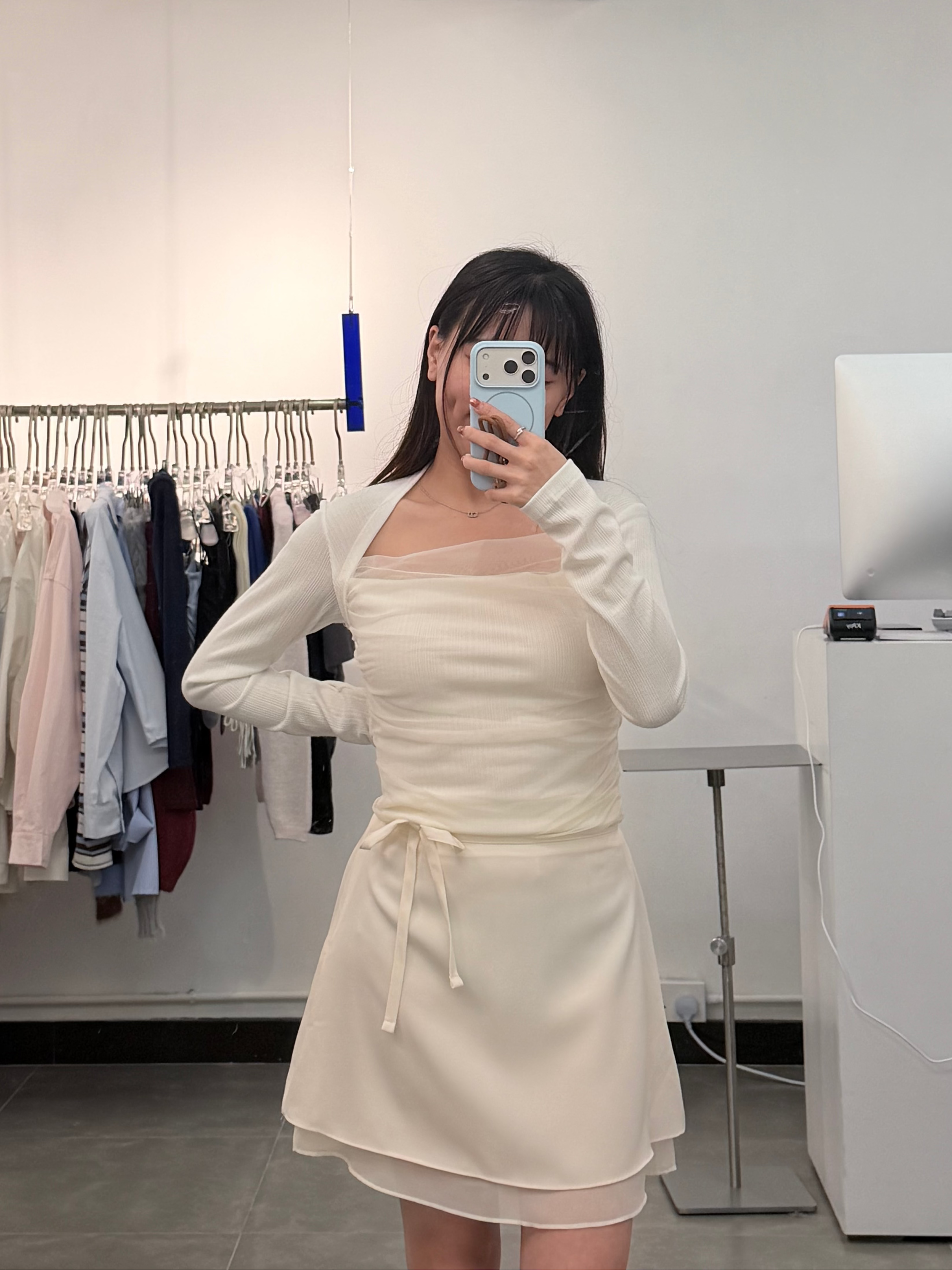 雪紡LAYER短裙