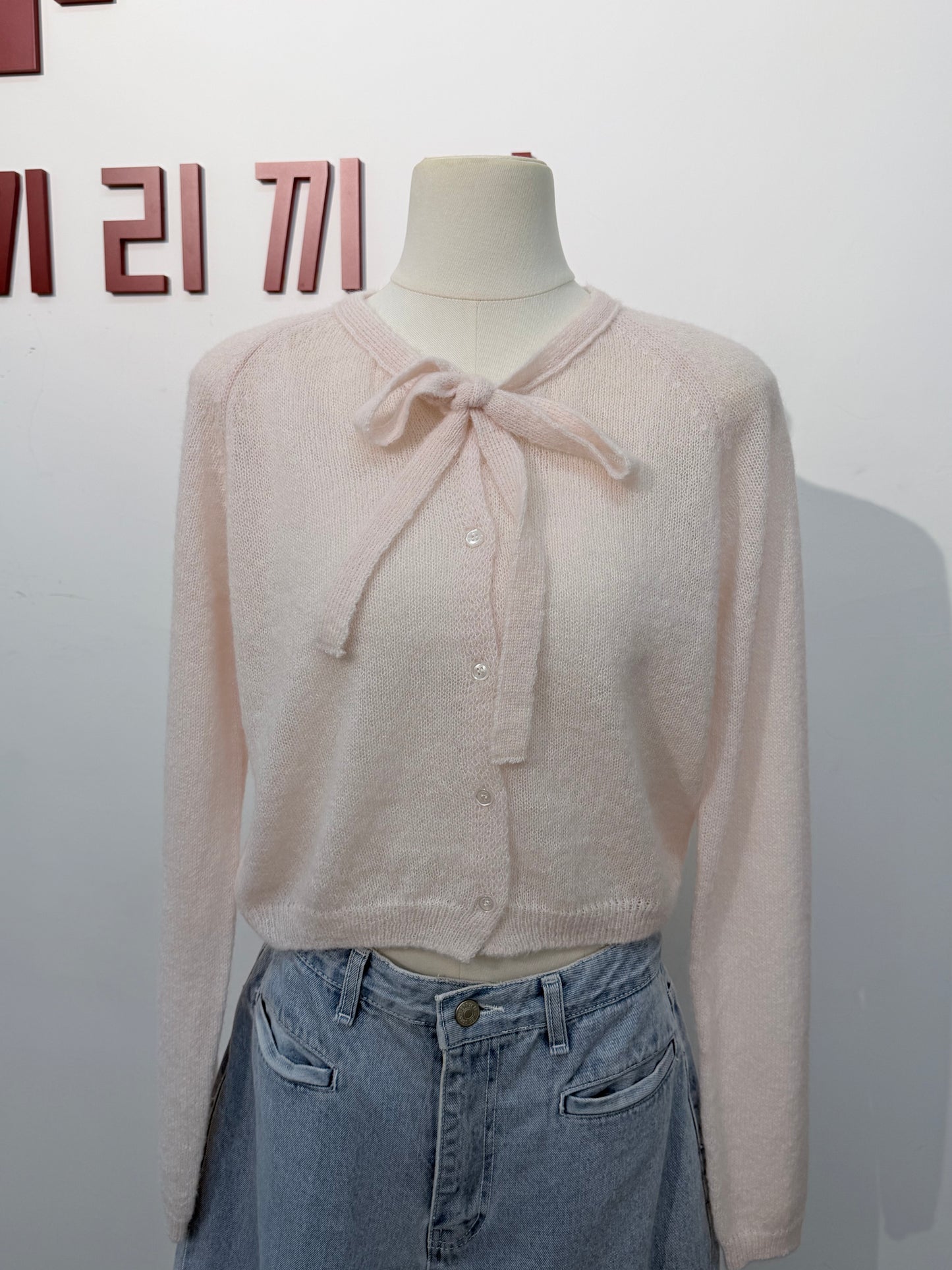 ALPACA 綁結短版針織外套