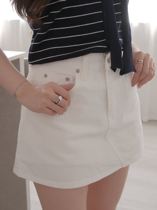 IVORY 牛仔短裙褲