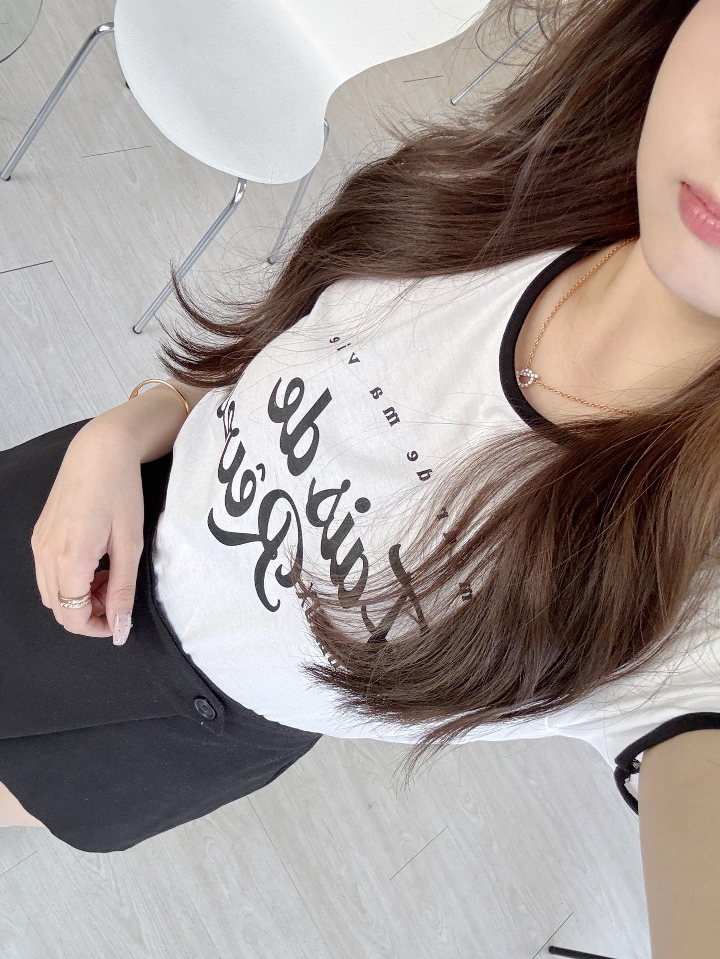 法式圍邊短TEE