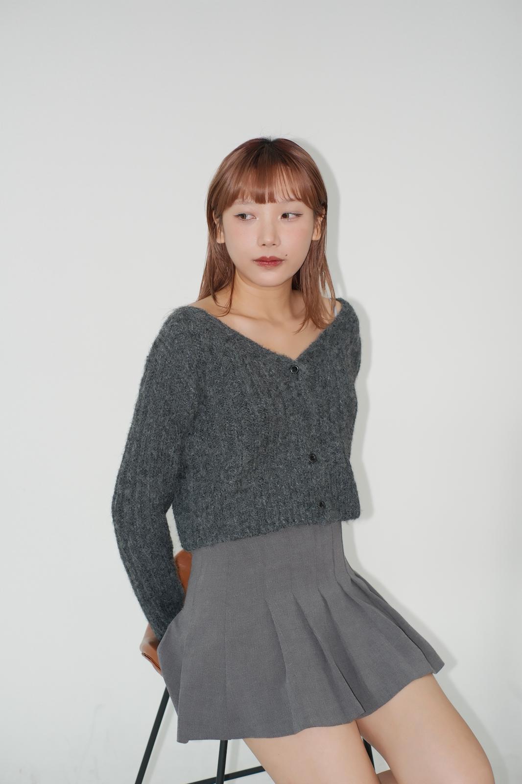 20%WOOL短版開胸上衣