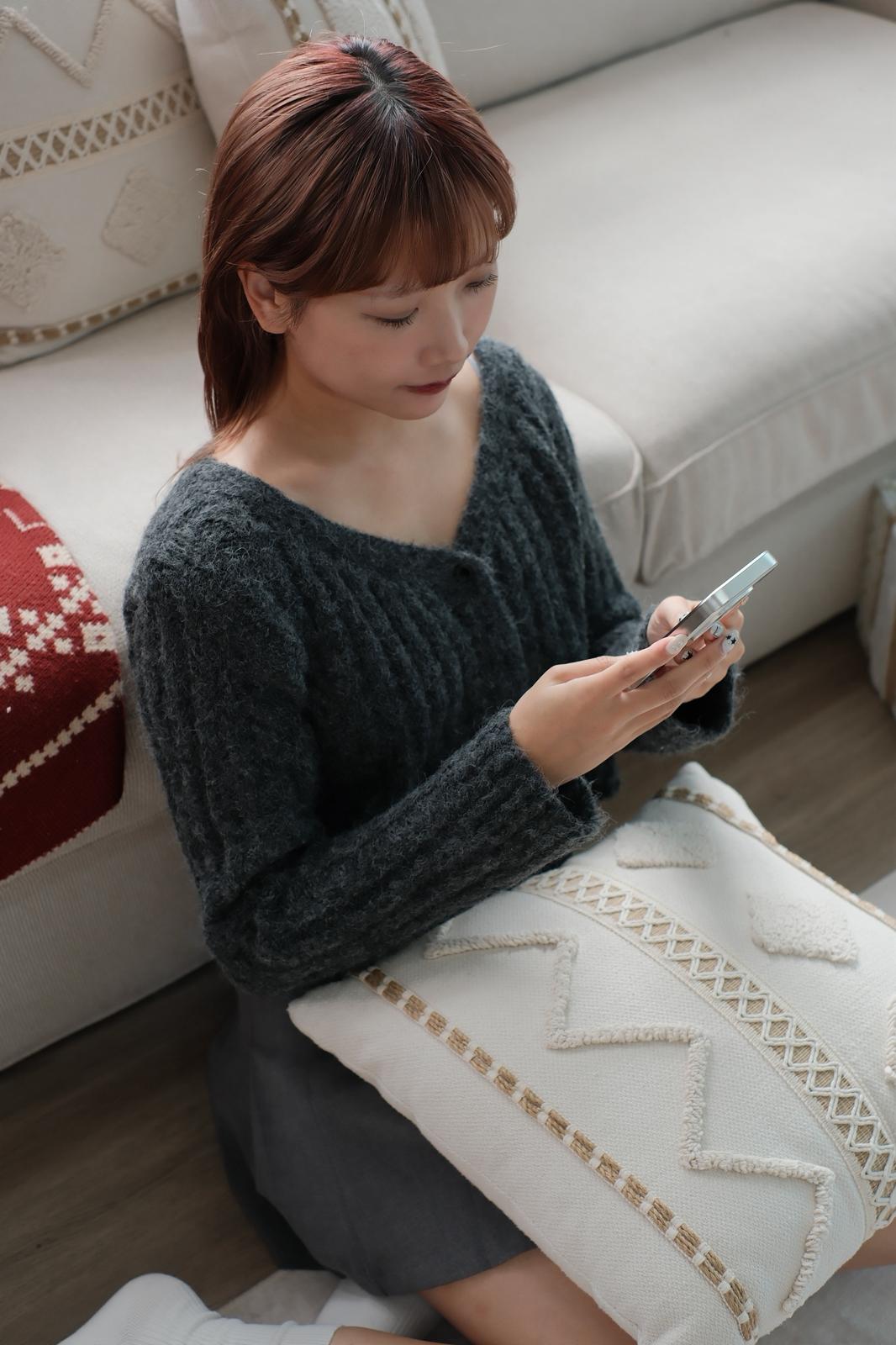 20%WOOL短版開胸上衣