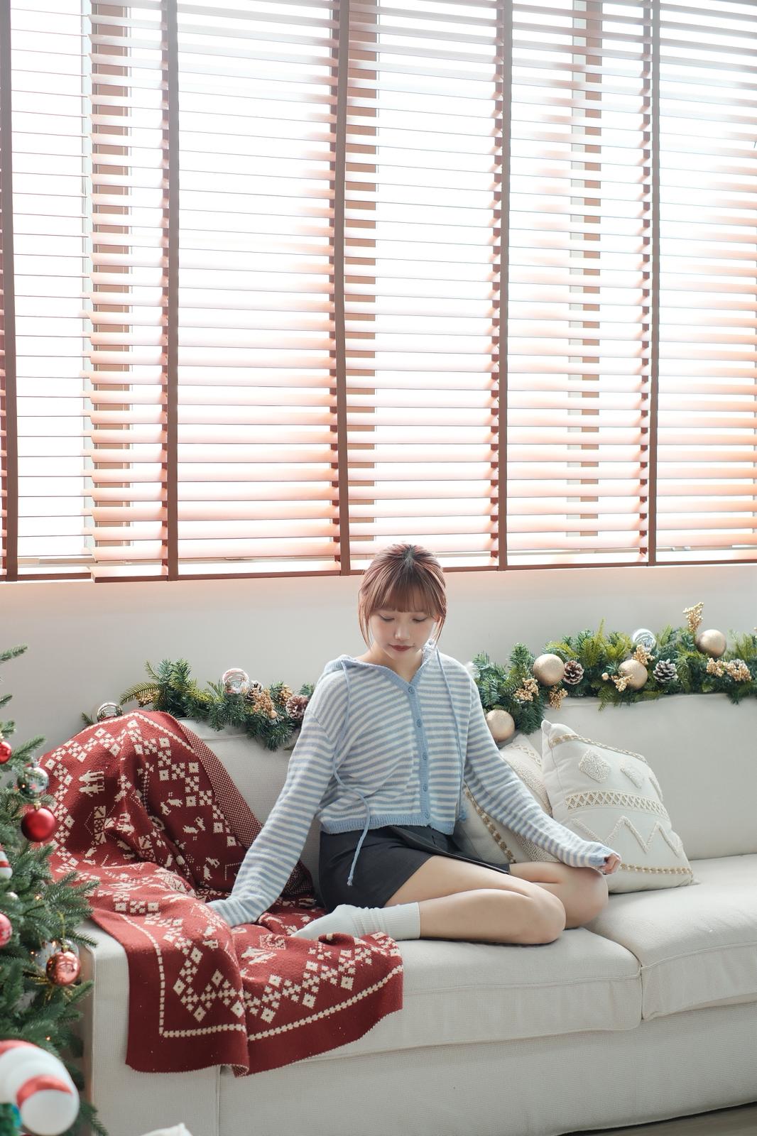 連帽針織開胸上衣