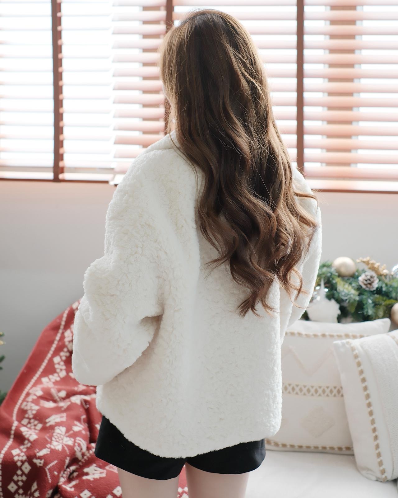 小綿羊反領鈕扣外套