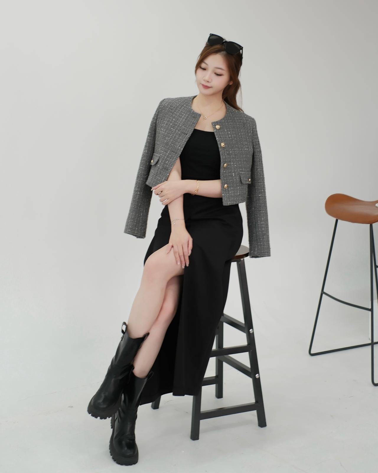 GROOVY暗紋TWEED外套