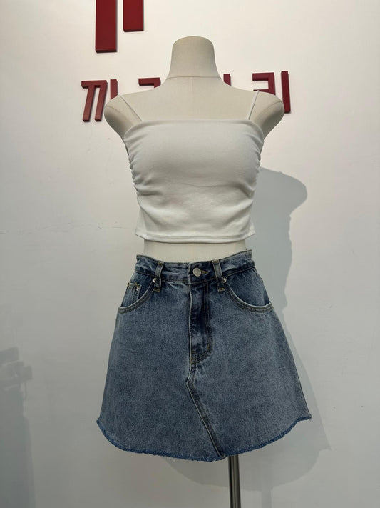 CUT LINE 牛仔短裙
