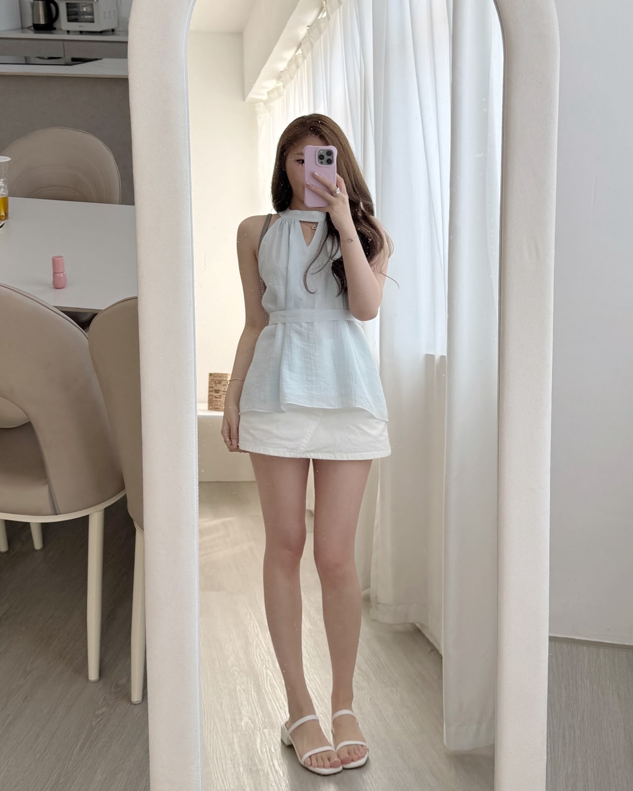 PASTEL束腰入肩上衣