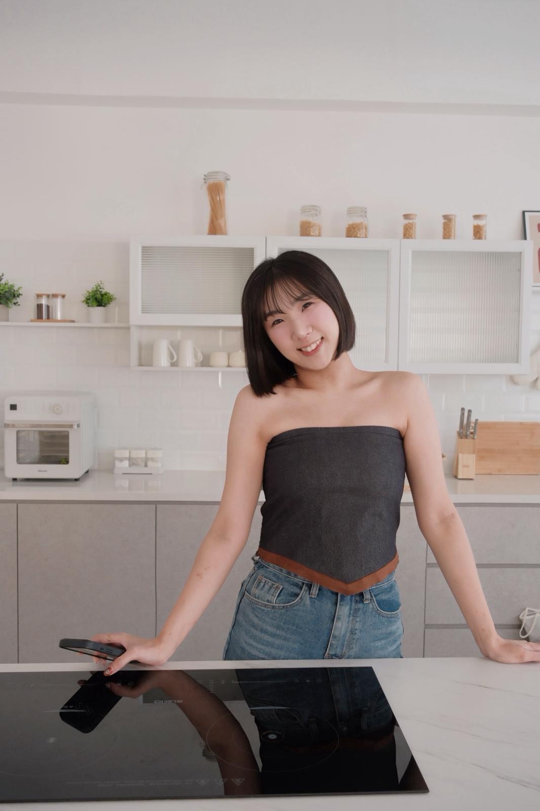 牛仔風圍邊TUBE TOP