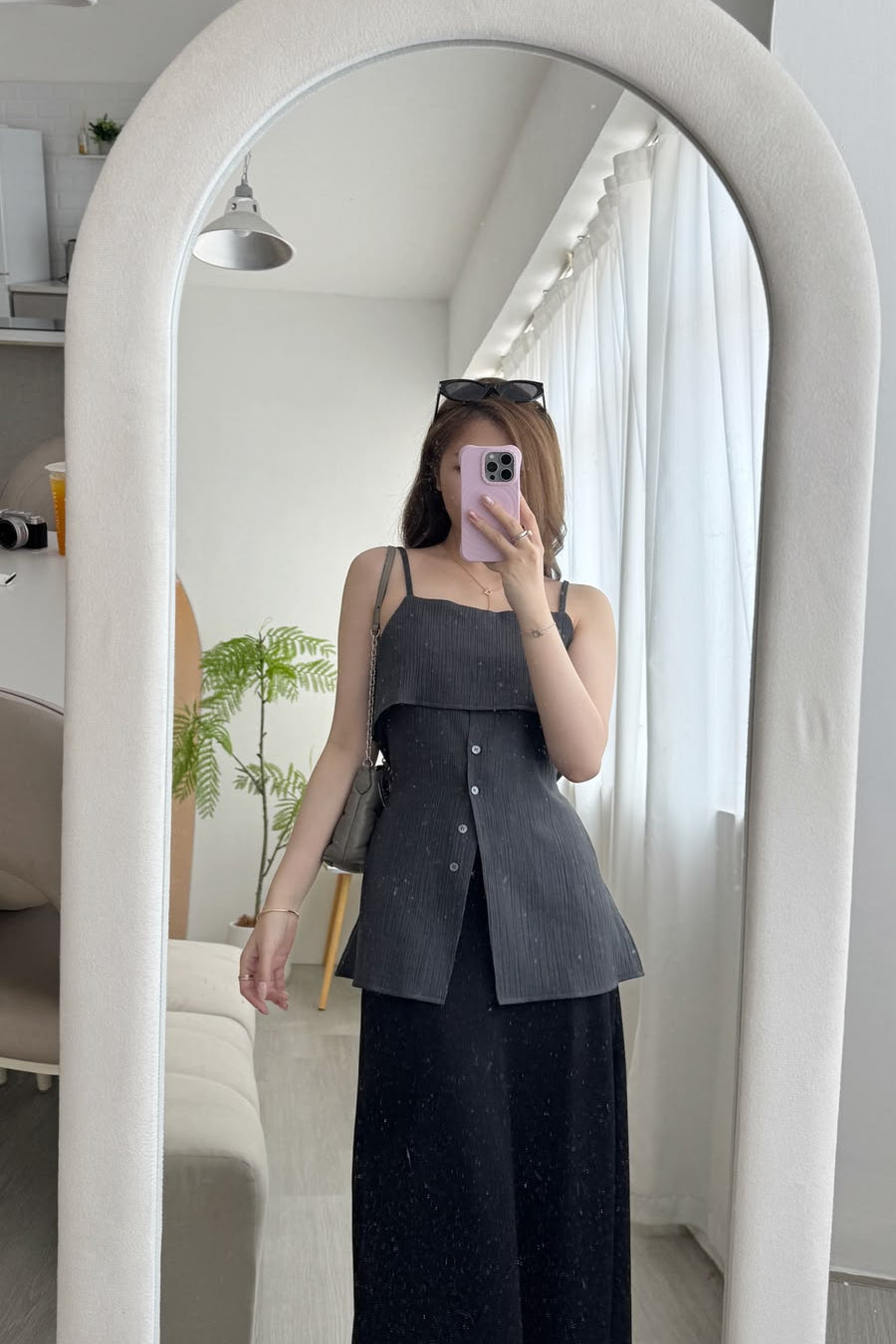 SIMPLE LINE紋理吊帶上衣