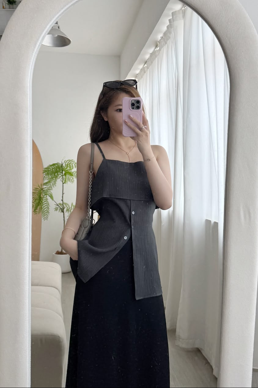SIMPLE LINE紋理吊帶上衣