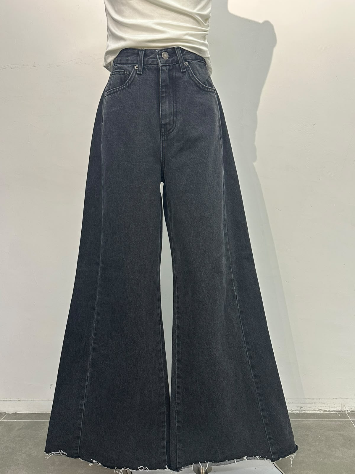 WIDE CUT直腳牛仔褲
