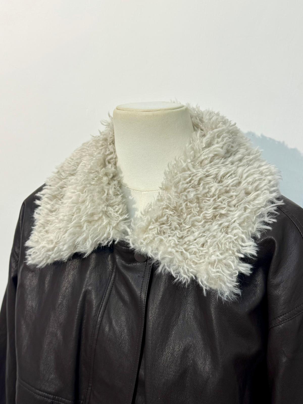 毛領輕薄羽絨皮褸