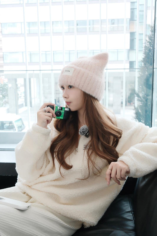 小綿羊拉鍊翻領衛衣