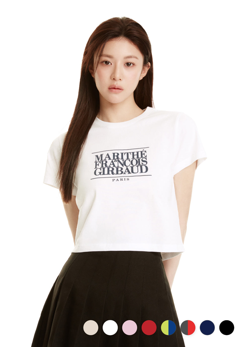 MARITHE W Classic Logo Crop Tee