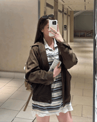 SUEDE OVERSIZE皮褸