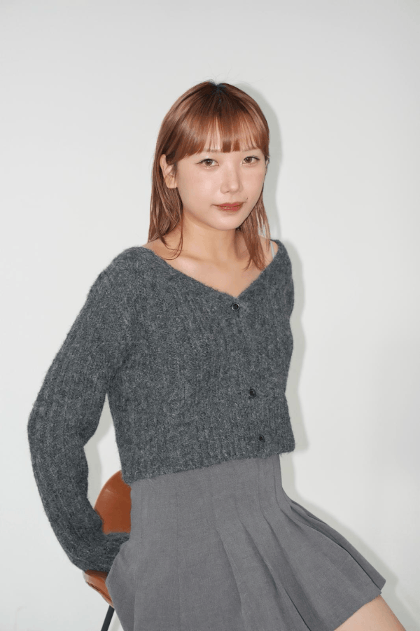 20%WOOL短版開胸上衣