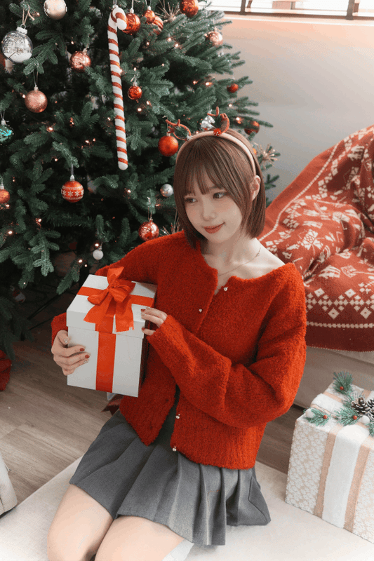 47% WOOL 金扣針織外套