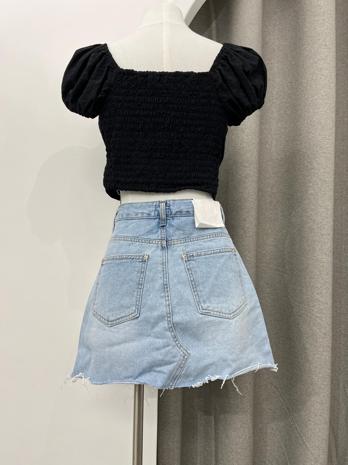 DENIM SKIRT PANT